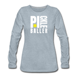 heather ice blue / S Pickleballer - Women's Premium Long Sleeve Tee