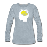 heather ice blue / S Your Brain on Pickleball - Women's Premium Long Sleeve Tee