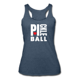 heather navy / S I Heart Pickleball - Women’s Tri-Blend Racerback Tank