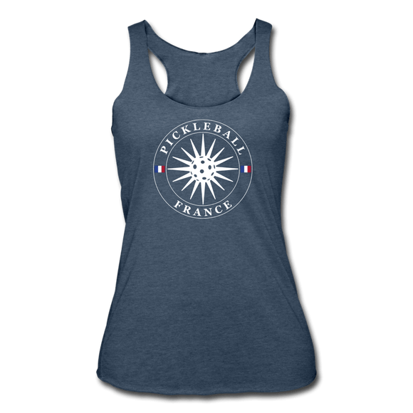 heather navy / S Pickleball France - Women’s Tri-Blend Racerback Tank