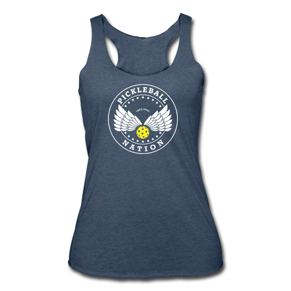 heather navy / S Pickleball Nation - Women’s Tri-Blend Racerback Tank