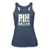 heather navy / S Pickleballer - Women’s Tri-Blend Racerback Tank