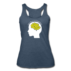 heather navy / S Your Brain on Pickleball - Women’s Tri-Blend Racerback Tank