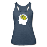 heather navy / S Your Brain on Pickleball - Women’s Tri-Blend Racerback Tank