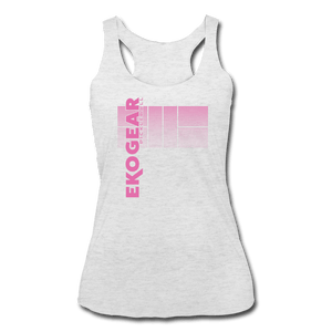 heather white / S Ekogear Pickleball Pro Team Gear - Women’s Tri-Blend Racerback Tank