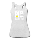 heather white / S Pickleballer - Women’s Tri-Blend Racerback Tank