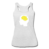 heather white / S Your Brain on Pickleball - Women’s Tri-Blend Racerback Tank