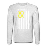 light heather gray / S Pickleball Flag - Men's Long Sleeve Tee