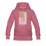 mauve / S Pickleball Flag - Women’s Premium Hoodie