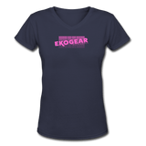 navy / S Ekogear Pickelball Pro Team Gear - Women's Premium V-Neck Cotton Tee