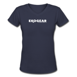 navy / S Ekogear Pickleball Team Gear - Women's Premium V-Neck Cotton Tee