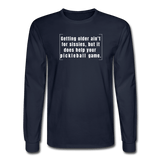 navy / S Getting older ain't for sissies, but it does help your pickleball game. - Men's Long Sleeve Tee