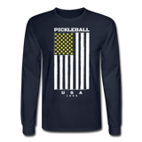 navy / S Pickleball Flag - Men's Long Sleeve Tee