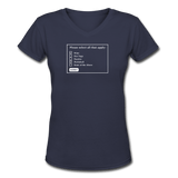 navy / S Select all that apply. Wine and Pickleball? - Women's Premium V-Neck Cotton Tee