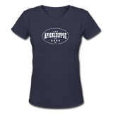 navy / S The Apicklelypse is Here! - Women's Premium V-Neck Cotton Tee