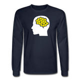 navy / S Your Brain on Pickleball - Men's Long Sleeve Tee