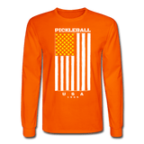 orange / S Pickleball Flag - Men's Long Sleeve Tee