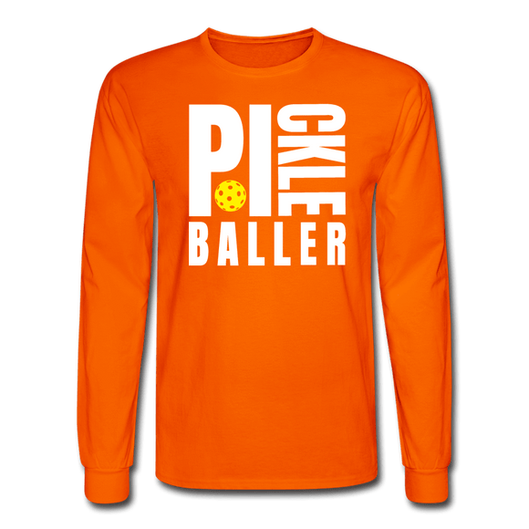 orange / S Pickleballer - Men’s Long Sleeve Tee