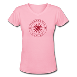 pink / S Pickleball Canada - Women's Premium V-Neck Cotton Tee