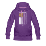 purple / S Pickleball Flag - Women’s Premium Hoodie