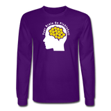 purple / S Your Brain on Pickleball - Men's Long Sleeve Tee