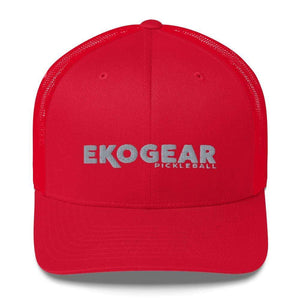 Red Ekogear Pickleball Team Gear - Mesh Back, Adjustable, 6-Panel Cap