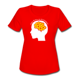 red / S Your Brain on Pickleball - Women's Performance Tee