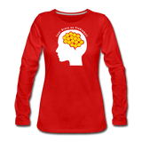 red / S Your Brain on Pickleball - Women's Premium Long Sleeve Tee