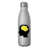 silver glitter Your Brain on Pickleball - Insulated Stainless Steel Water Bottle