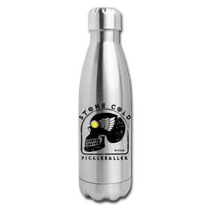 silver Stone Cold Pickleballer - Insulated Stainless Steel Water Bottle