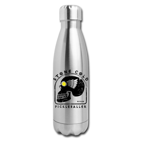 silver Stone Cold Pickleballer - Insulated Stainless Steel Water Bottle