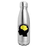 silver Your Brain on Pickleball - Insulated Stainless Steel Water Bottle