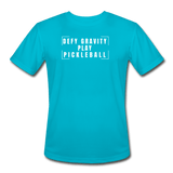 turquoise / S Defy gravity. Play pickleball. - Men’s Performance Tee