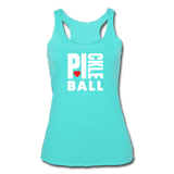 turquoise / S I Heart Pickleball - Women’s Tri-Blend Racerback Tank