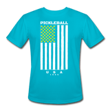 turquoise / S Pickleball Flag - Men’s Performance Tee