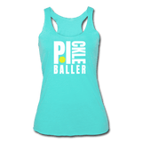 turquoise / S Pickleballer - Women’s Tri-Blend Racerback Tank