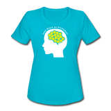 turquoise / S Your Brain on Pickleball - Women's Performance Tee