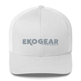 White Ekogear Pickleball Team Gear - Mesh Back, Adjustable, 6-Panel Cap