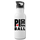 white I Heart Pickleball - Hydration Flask 20oz