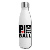 white I Heart Pickleball -  Insulated Stainless Steel Hydration Flask 17oz