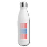 white Pickleball Court Red/Blue - Insulated Stainless Steel Hydration Flask 17oz