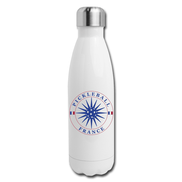 white Pickleball France - Insulated Stainless Steel Hydration Flask 17oz