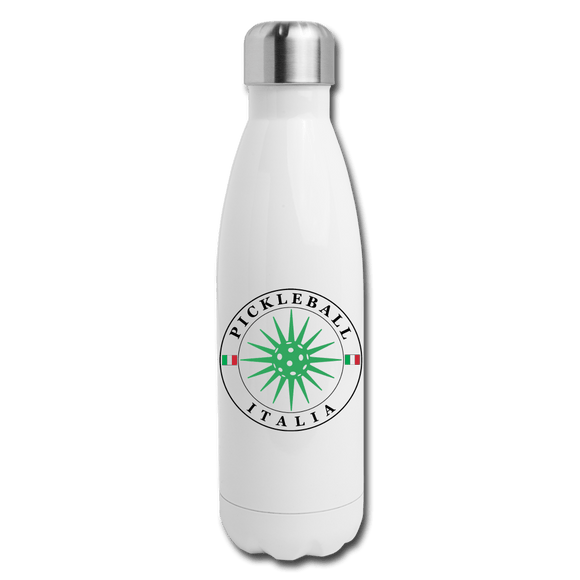 white Pickleball Italia - Insulated Stainless Steel Hydration Flask 17oz