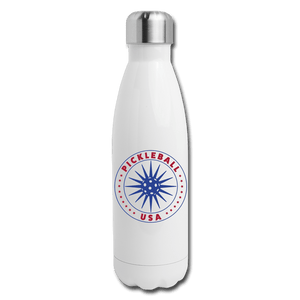 white Pickleball USA - Insulated Stainless Steel Hydration Flask 17oz