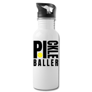 white Pickleballer - Hydration Flask 20oz