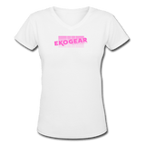 white / S Ekogear Pickelball Pro Team Gear - Women's Premium V-Neck Cotton Tee