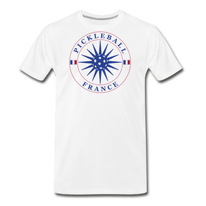 white / S Pickleball France - Men's Premium Cotton Tee