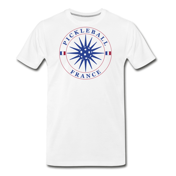 white / S Pickleball France - Men's Premium Cotton Tee