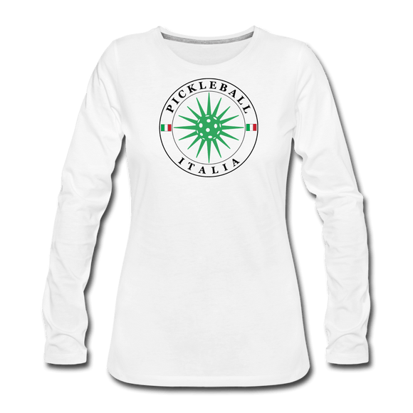 white / S Pickleball Italia - Women's Premium Long Sleeve Tee