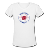 white / S Pickleball Scandinavia - Women's Premium V-Neck Cotton Tee